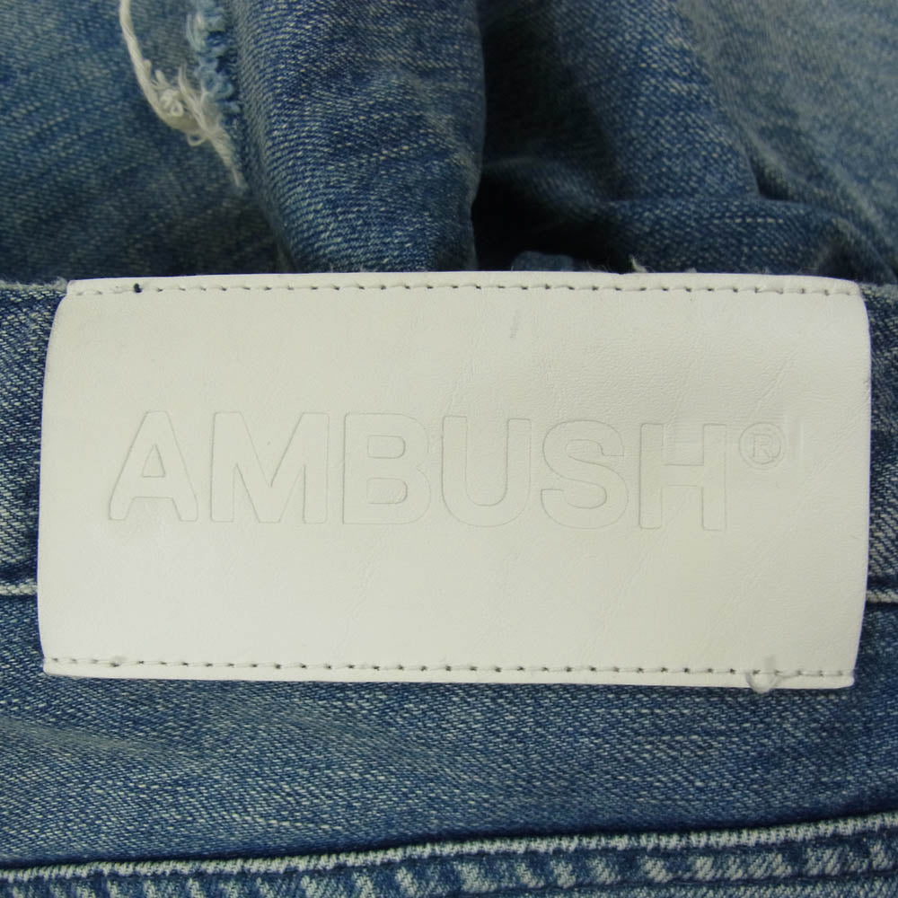 AMBUSH アンブッシュ BMYA015F21DEN001 12112923 ダメージ加工 デニムパンツ インディゴブルー系 32【中古】