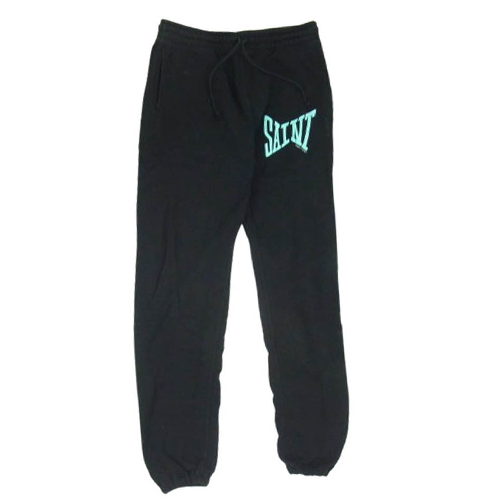 SAINT MICHAEL セントマイケル SM-S23-0000-052 SWEAT PANTS ロゴプリント スウェットパンツ ブラック系 S【中古】