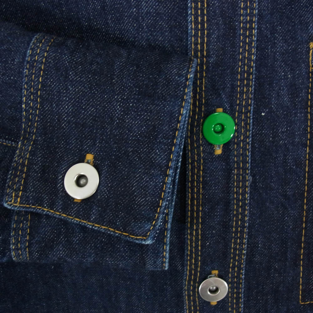 BOTTEGAVENETA ボッテガヴェネタ 686067 V0W20 メタルボタン コントラストボタン 変形ポケット デニムシャツ ジャケット インディゴブルー系 44【中古】