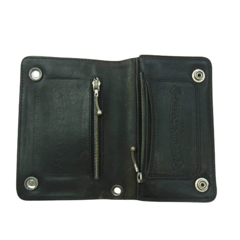 クロムハーツ 2zip wallet 2ジップウォレット ストラップ クロムハーツ財布 / 2ジップ クロスボタンズ ストラップ ブラック
