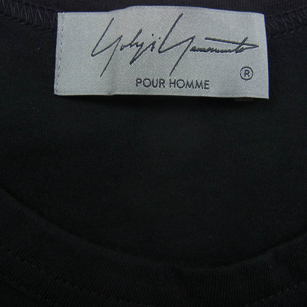 Yohji Yamamoto POUR HOMME ヨウジヤマモトプールオム HL-T41-988-1 PIGMENT PRINT ARCH LOGO TEE ピグメント プリント アーチ ロゴ 半袖 Tシャツ カットソー ブラック系 3【新古品】【未使用】【中古】
