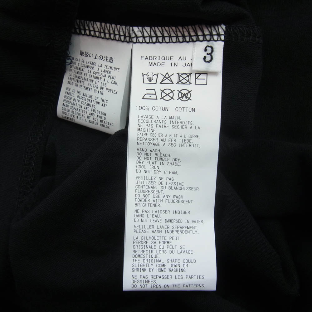 Yohji Yamamoto POUR HOMME ヨウジヤマモトプールオム HL-T41-988-1 PIGMENT PRINT ARCH LOGO TEE ピグメント プリント アーチ ロゴ 半袖 Tシャツ カットソー ブラック系 3【新古品】【未使用】【中古】