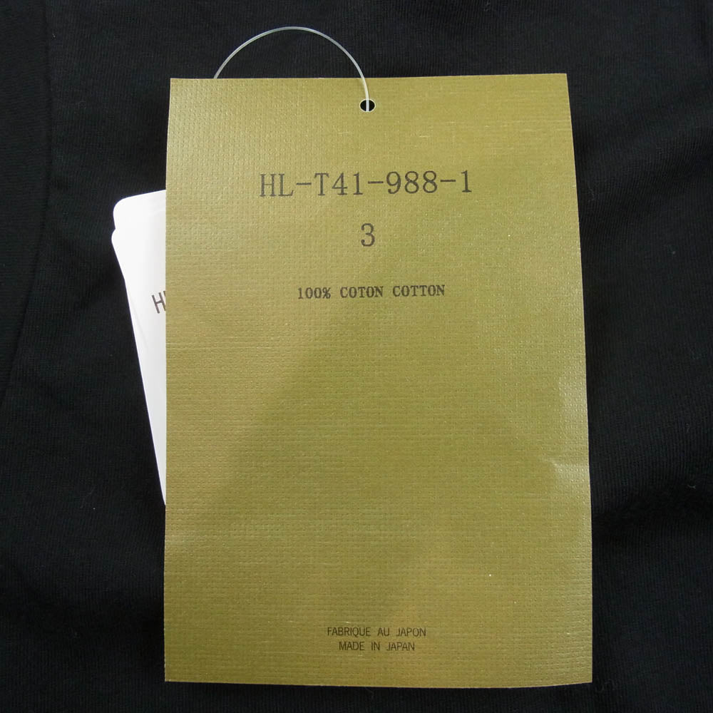 Yohji Yamamoto POUR HOMME ヨウジヤマモトプールオム HL-T41-988-1 PIGMENT PRINT ARCH LOGO TEE ピグメント プリント アーチ ロゴ 半袖 Tシャツ カットソー ブラック系 3【新古品】【未使用】【中古】