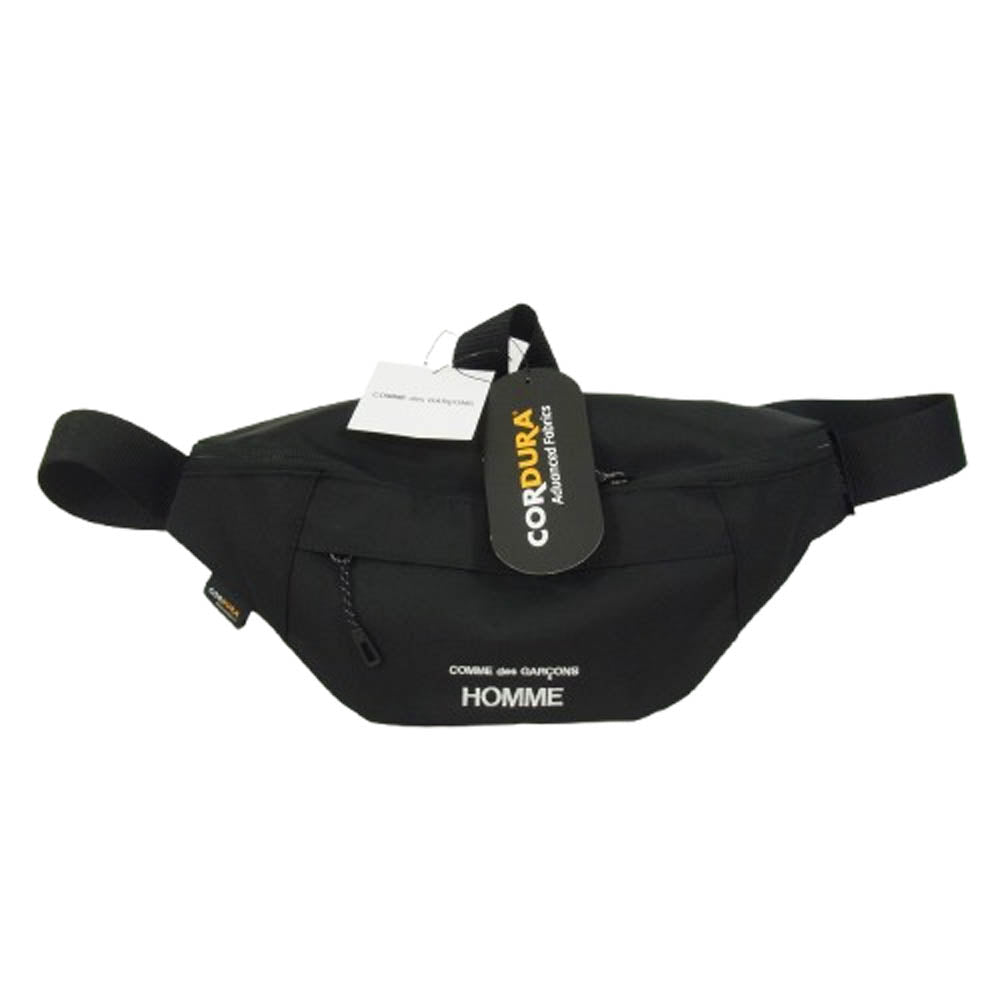 COMME des GARCONS HOMME コムデギャルソンオム HP-K291-051-1-1 WAIST BAG ロゴ刺繍 ウエスト バッグ ポーチ ブラック系【新古品】【未使用】【中古】