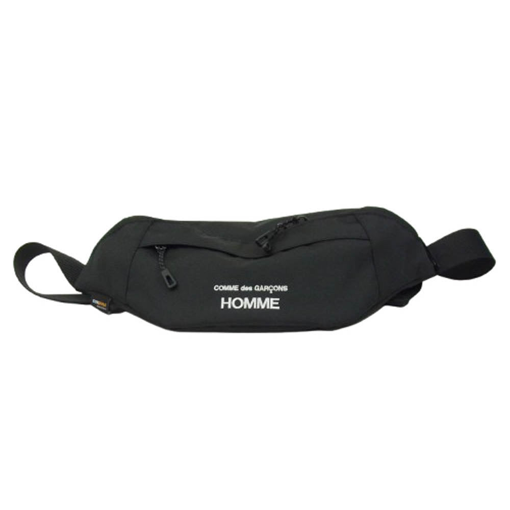 COMME des GARCONS HOMME コムデギャルソンオム HP-K291-051-1-1 WAIST BAG ロゴ刺繍 ウエスト バッグ ポーチ ブラック系【新古品】【未使用】【中古】