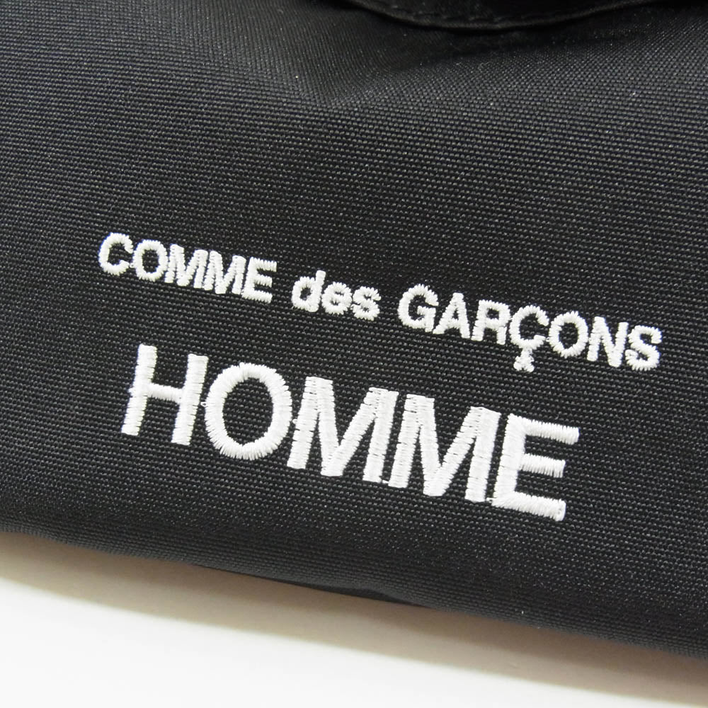 COMME des GARCONS HOMME コムデギャルソンオム HP-K291-051-1-1 WAIST BAG ロゴ刺繍 ウエスト バッグ ポーチ ブラック系【新古品】【未使用】【中古】