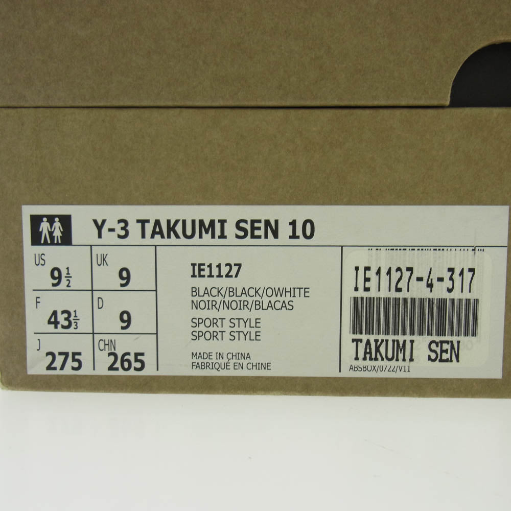 Y-3 Yohji Yamamoto ワイスリー ヨウジヤマモト IE1127 TAKUMI SEN 10 ロゴ メッシュ スニーカー ブラック系 27.5cm【中古】