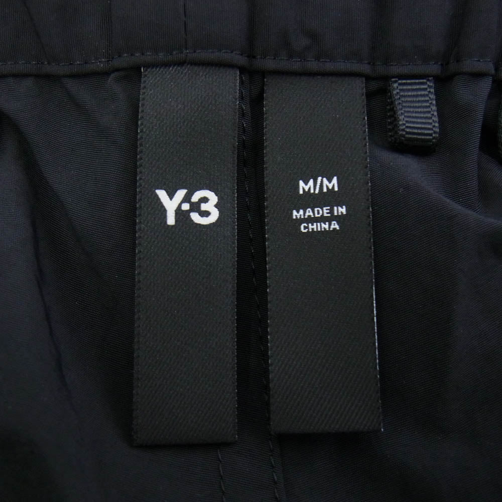 Y-3 Yohji Yamamoto ワイスリー ヨウジヤマモト IN8757 CRK NYL CUF PNT ベルト付き クリンクル ナイロン パンツ ブラック系 M【中古】