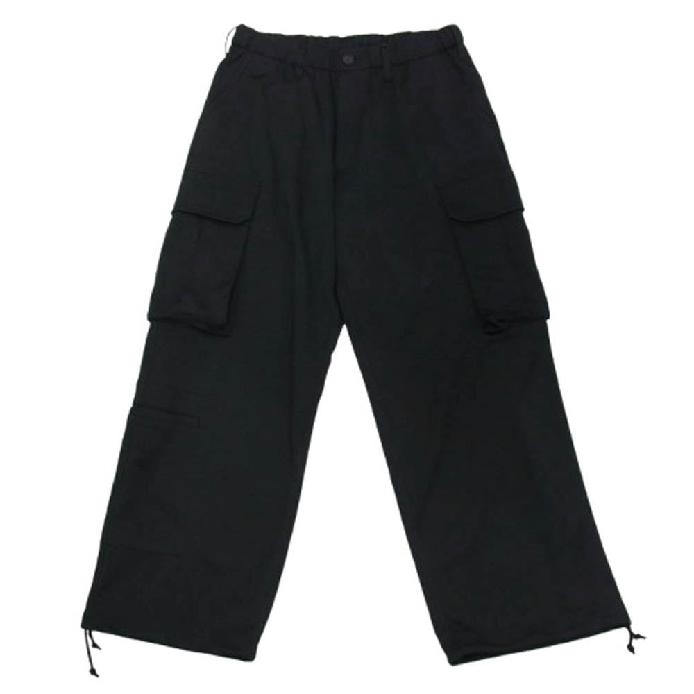 Yohji Yamamoto ヨウジヤマモト WP-P45-905 WILDSIDE ワイルドサイド Smooth Cargo Pants スムース カーゴ パンツ ブラック系 3【極上美品】【中古】