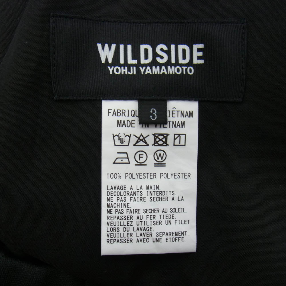 Yohji Yamamoto ヨウジヤマモト WP-P45-905 WILDSIDE ワイルドサイド Smooth Cargo Pants スムース カーゴ パンツ ブラック系 3【極上美品】【中古】