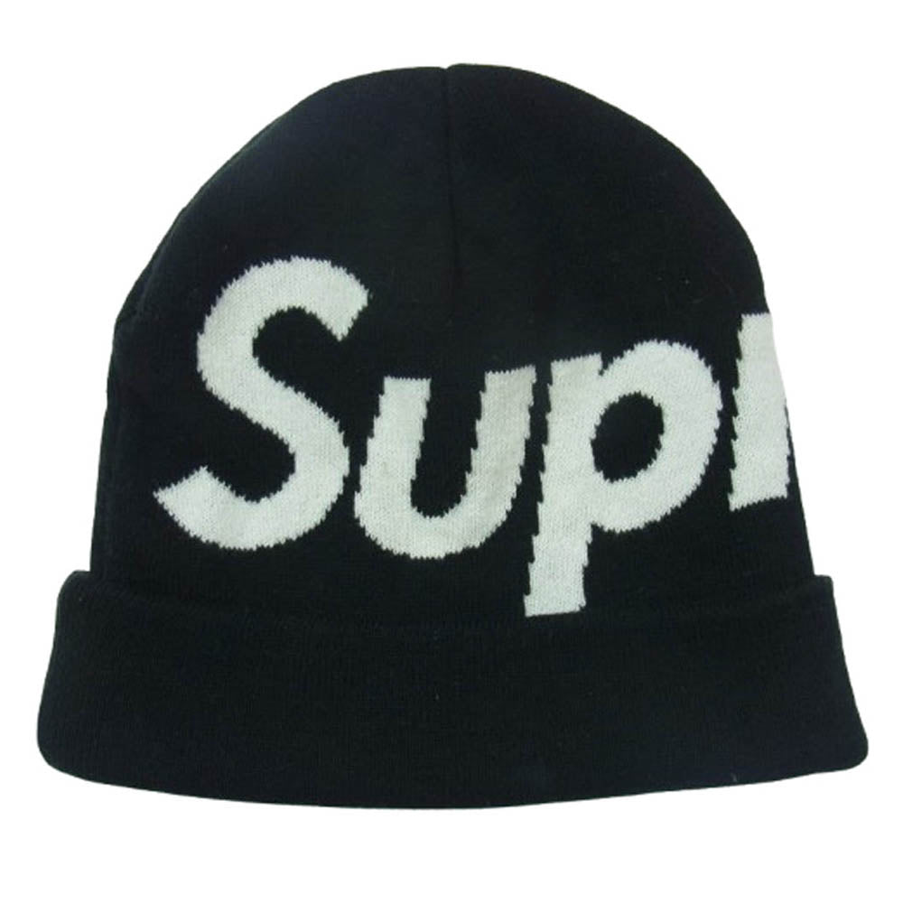 Supreme シュプリーム 17AW BIG LOGO Beanie ビッグロゴ ビーニー ニットキャップ ニット帽 ブラック系【中古】