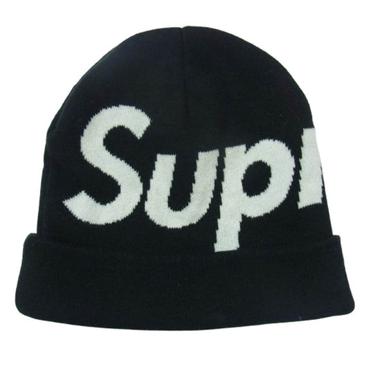 Supreme シュプリーム 17AW BIG LOGO Beanie ビッグロゴ ビーニー ニットキャップ ニット帽 ブラック系【中古】