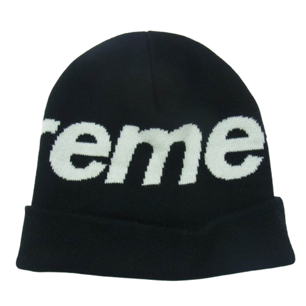 Supreme シュプリーム 17AW BIG LOGO Beanie ビッグロゴ ビーニー ニットキャップ ニット帽 ブラック系【中古】