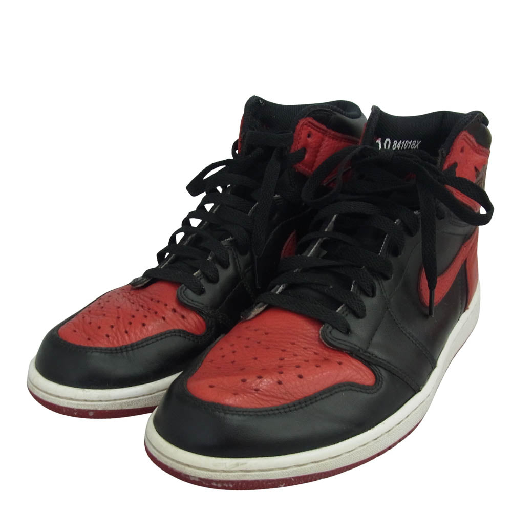 NIKE AIR JORDAN ナイキ ジョーダン 555088-001 Air Jordan 1 Retro High OG Bred Banned (2016) エアジョーダン 1 レトロ ハイ OG "ブレッド/バンド ブラック系 レッド系 28cm【中古】