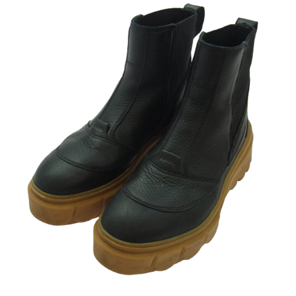 ソレル NL5014-010 CARIBOU X BOOT CHELSEA WP カリブー エックス ウォータープルーフ チェルシー ブーツ ブラック系 25cm【中古】