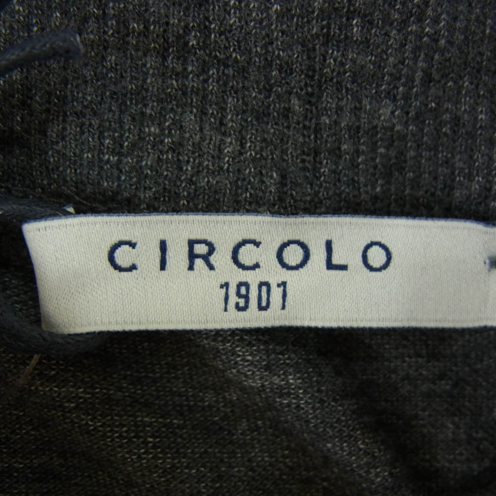CIRCOLO1901 チルコロ1901 CN2862 メンズ タートルネック ニット セーター グレー系 L【極上美品】【中古】