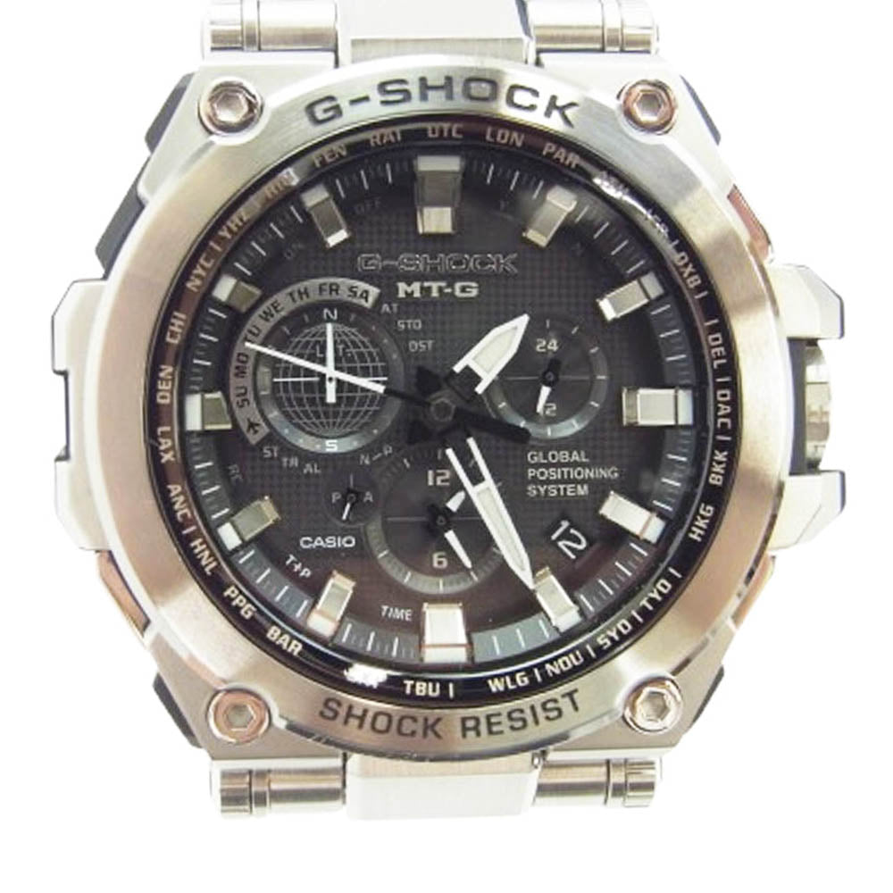 G-SHOCK ジーショック MTG-G1000D-1AJF MT-G SS GPS 電波ソーラー 腕時計 シルバー系【中古】