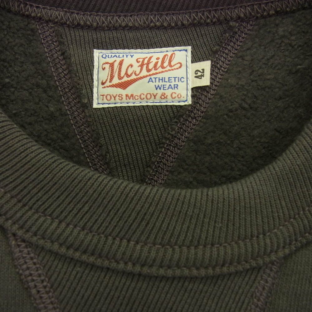 TOY'S McCOY トイズマッコイ TMC2448 FELIX THE CAT フィリックス ザ キャット MILITARY SWEAT SHIRT 8 BALL ミリタリー スウェット シャツ トレーナー グレー系 XL【極上美品】【中古】