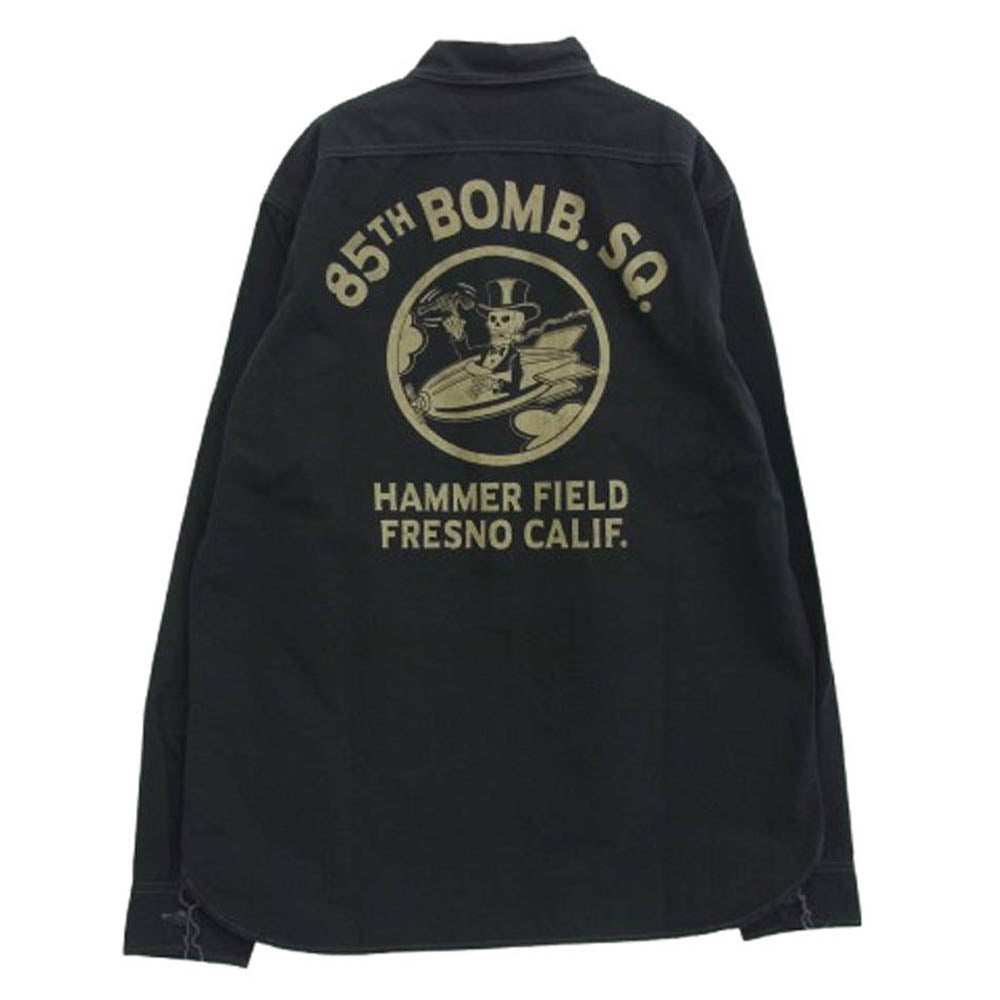 TOY'S McCOY トイズマッコイ TMS2301 SIDE WINDER サイド ワインダー COTTON コットン POPLIN ポプリン SHIRT 85TH BOMS.SQ. 長袖 シャツ ブラック系 17【新古品】【未使用】【中古】