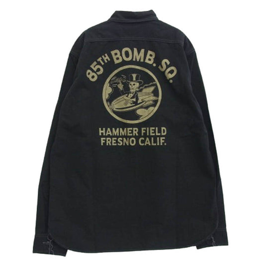 TOY'S McCOY トイズマッコイ TMS2301 SIDE WINDER サイド ワインダー COTTON コットン POPLIN ポプリン SHIRT 85TH BOMS.SQ. 長袖 シャツ ブラック系 17【新古品】【未使用】【中古】