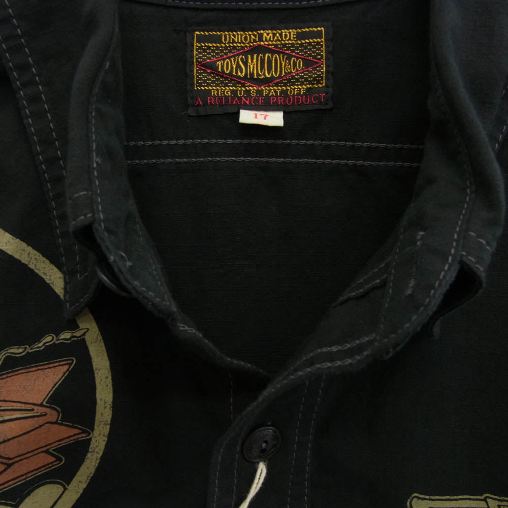 TOY'S McCOY トイズマッコイ TMS2301 SIDE WINDER サイド ワインダー COTTON コットン POPLIN ポプリン SHIRT 85TH BOMS.SQ. 長袖 シャツ ブラック系 17【新古品】【未使用】【中古】