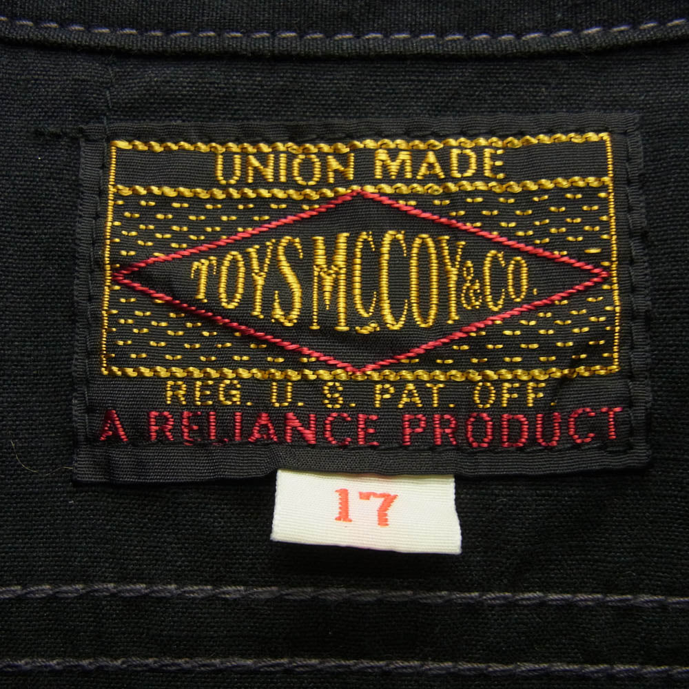 TOY'S McCOY トイズマッコイ TMS2301 SIDE WINDER サイド ワインダー COTTON コットン POPLIN ポプリン SHIRT 85TH BOMS.SQ. 長袖 シャツ ブラック系 17【新古品】【未使用】【中古】