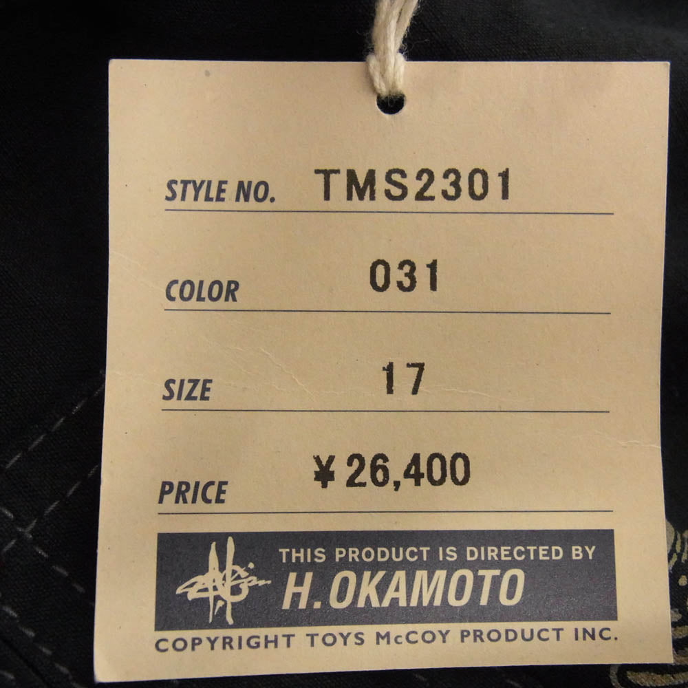 TOY'S McCOY トイズマッコイ TMS2301 SIDE WINDER サイド ワインダー COTTON コットン POPLIN ポプリン SHIRT 85TH BOMS.SQ. 長袖 シャツ ブラック系 17【新古品】【未使用】【中古】