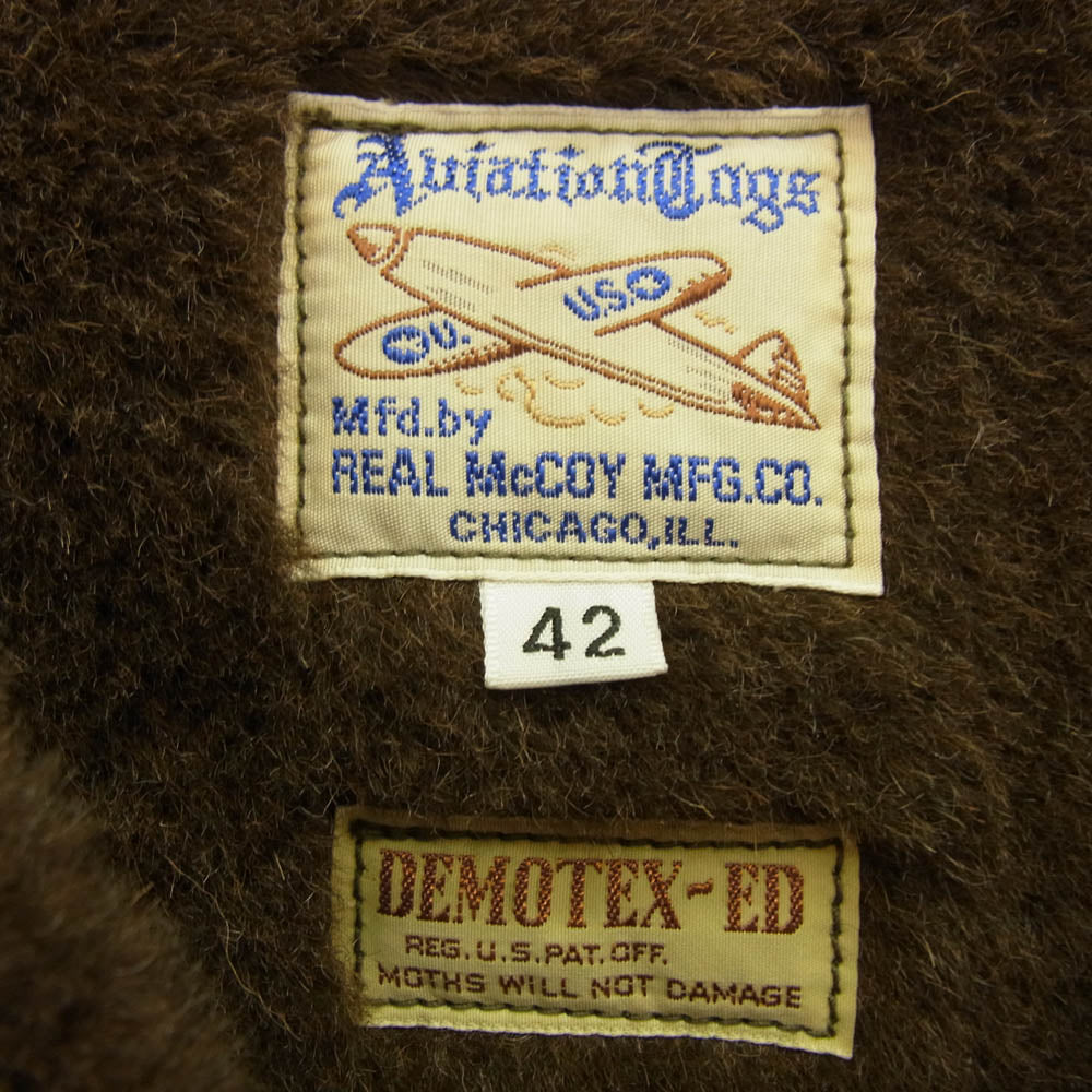 The REAL McCOY'S ザリアルマッコイズ MJ19105 VEST ALPACA PILE-LINED アルパカ デッキ ベスト カーキ系 42【新古品】【未使用】【中古】
