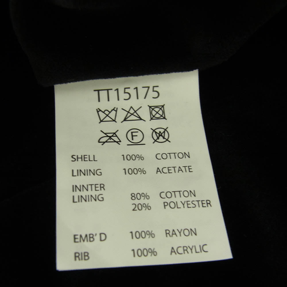 TAILOR TOYO テイラー東洋 TT15175 Late 1950s Style Velveteen Souvenir Jacket POLAR BEAR ALASKA MAP 別珍 アセテートキルト スカジャン スーベニア リバーシブル リバーシブル スカジャン ブラック系 グリーン系 XL【新古品】【未使用】【中古】