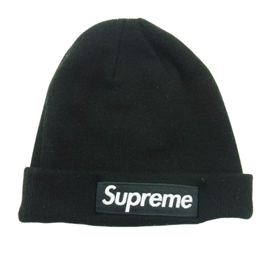Supreme シュプリーム 24AW × NEW ERA Box Logo Beanie ニューエラ ボックスロゴ ビーニー ニット キャップ ブラック系【中古】
