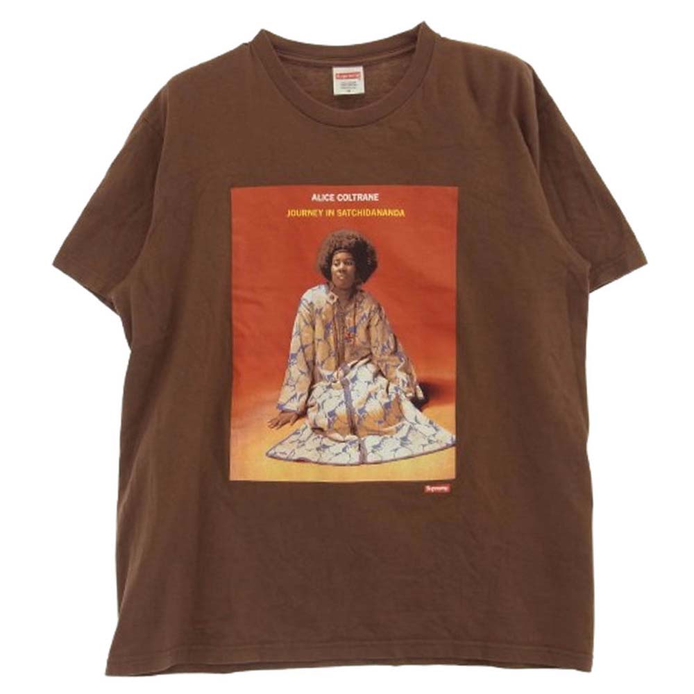 Supreme シュプリーム 24SS × Alice Coltrane Satchidananda Tee アリス・コルトレーン サッチダーナンダ クルーネック 半袖 Tシャツ ブラウン系 M【中古】