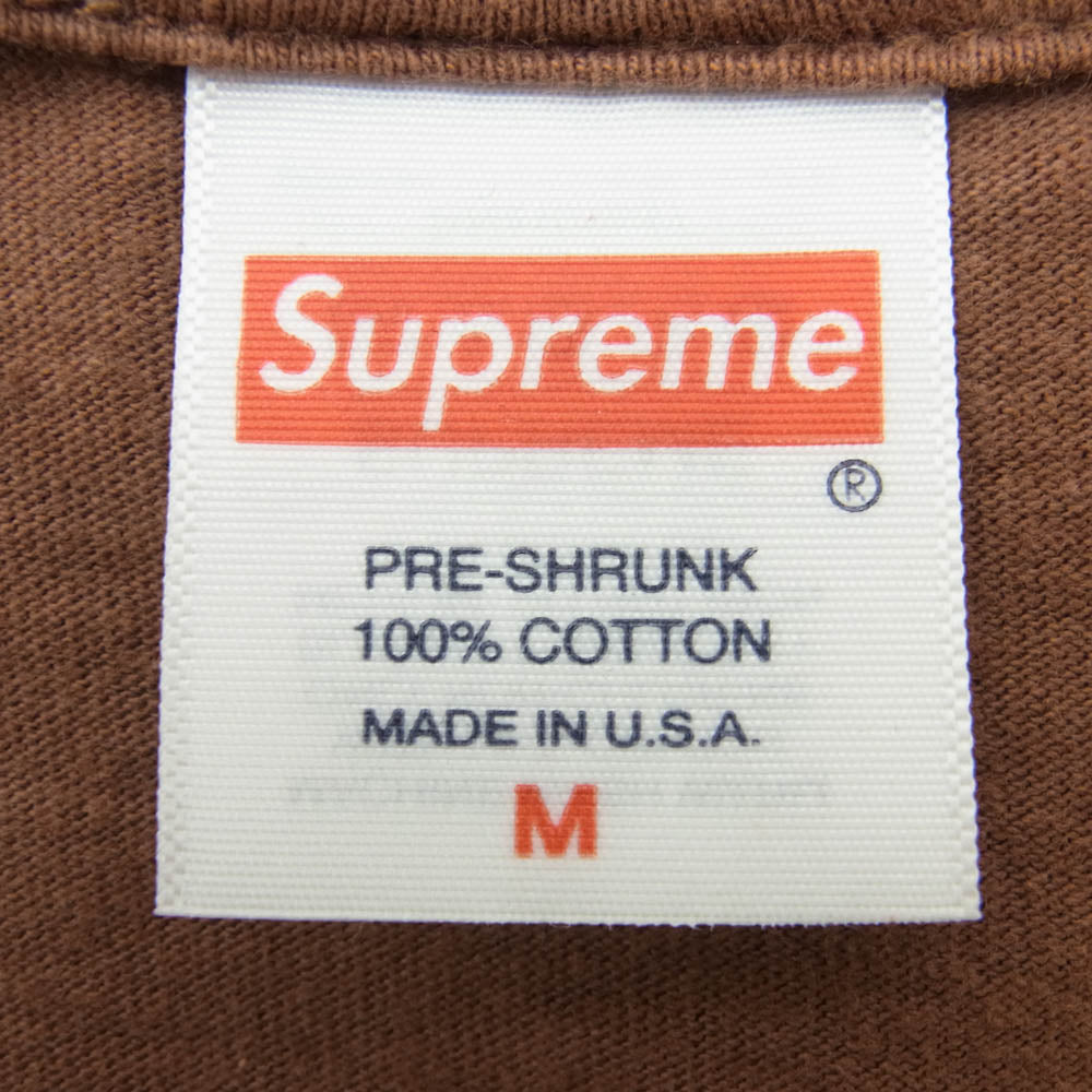 Supreme シュプリーム 24SS × Alice Coltrane Satchidananda Tee アリス・コルトレーン サッチダーナンダ クルーネック 半袖 Tシャツ ブラウン系 M【中古】