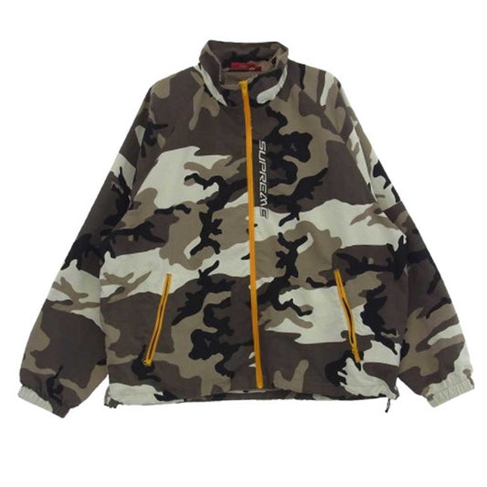 Supreme シュプリーム 25SS Contrast Zip Track Jacket Snow Camo コントラスト ジップ トラック ジャケット スノーカモ マルチカラー系 チャコールグレイ系 L【中古】