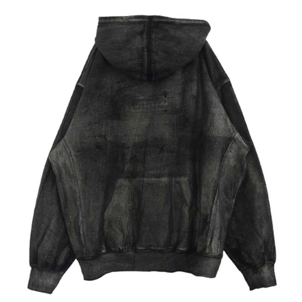 Supreme シュプリーム 24SS × MM6 Maison Margiela Foil Box Logo Hooded Sweatshirt メゾンマルジェラ ボックスロゴ パーカー ブラック系 XL【中古】