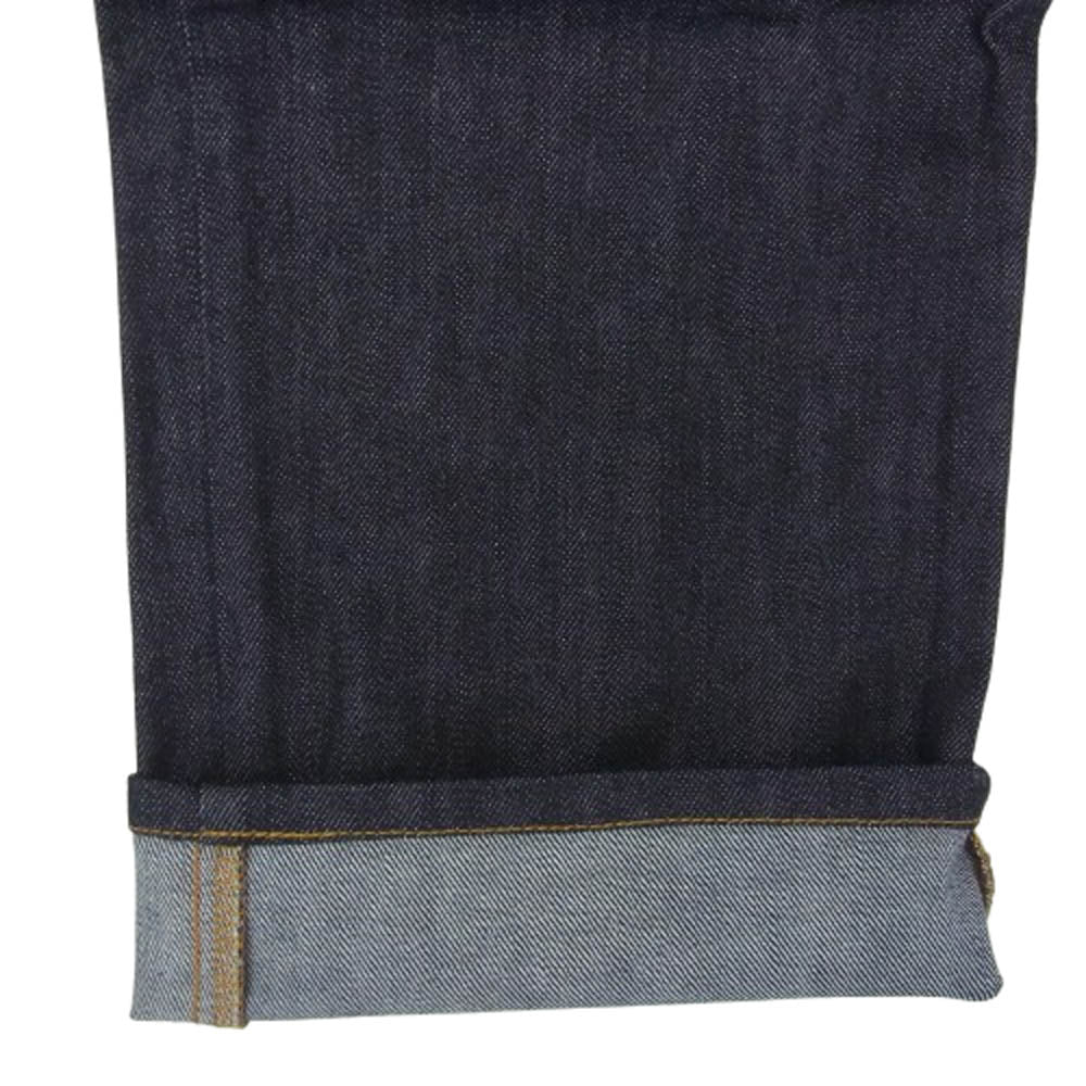 ETRO エトロ 112-15286-9343 レザー切替 デニム ストレート パンツ インディゴブルー系 33【中古】