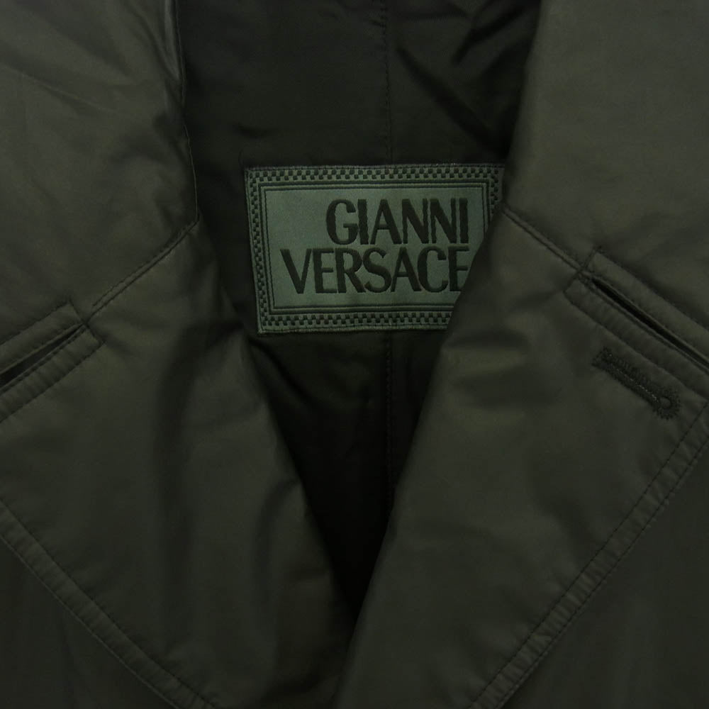 Gianni Versace ジャンニ・ヴェルサーチ スタッズ付き 中綿チェスターコート ブラック系 48【中古】