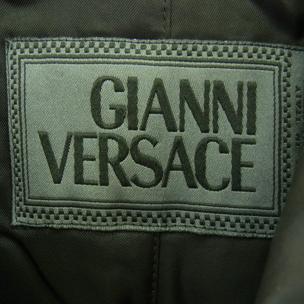 Gianni Versace ジャンニ・ヴェルサーチ スタッズ付き 中綿チェスターコート ブラック系 48【中古】