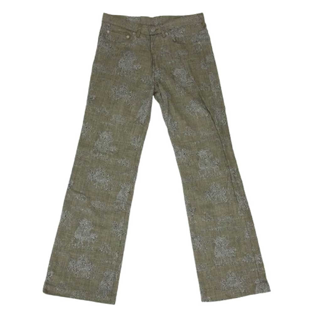 DRIES VAN NOTEN ドリスヴァンノッテン 3951-1750 総柄 フレア パンツ ベージュ系 31【中古】