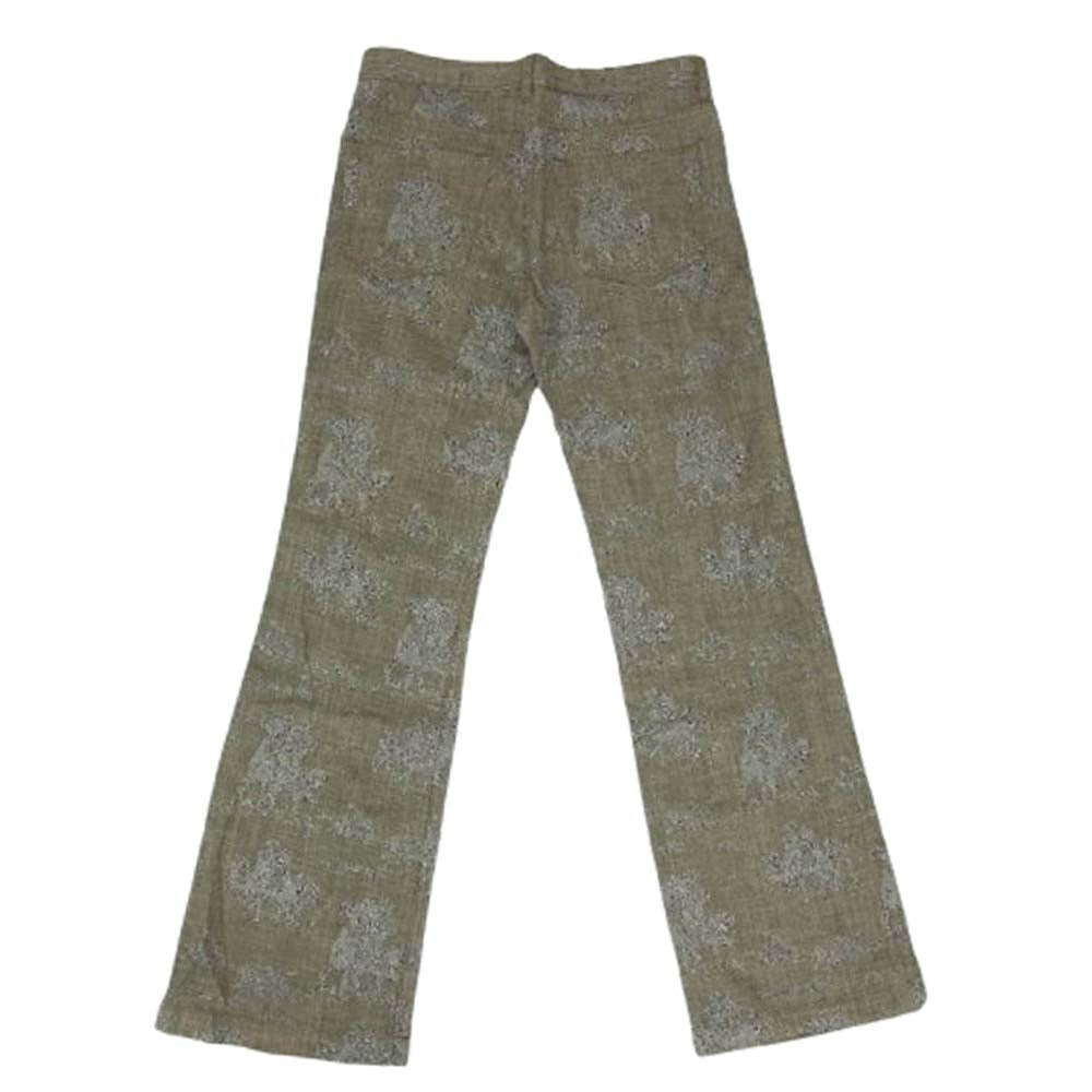 DRIES VAN NOTEN ドリスヴァンノッテン 3951-1750 総柄 フレア パンツ ベージュ系 31【中古】