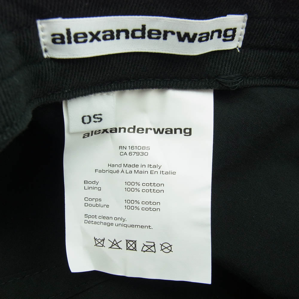 Alexander Wang アレキサンダーワン UWC1259022 ロゴ 刺繍 コットン ベースボール キャップ ブラック ブラック系【中古】