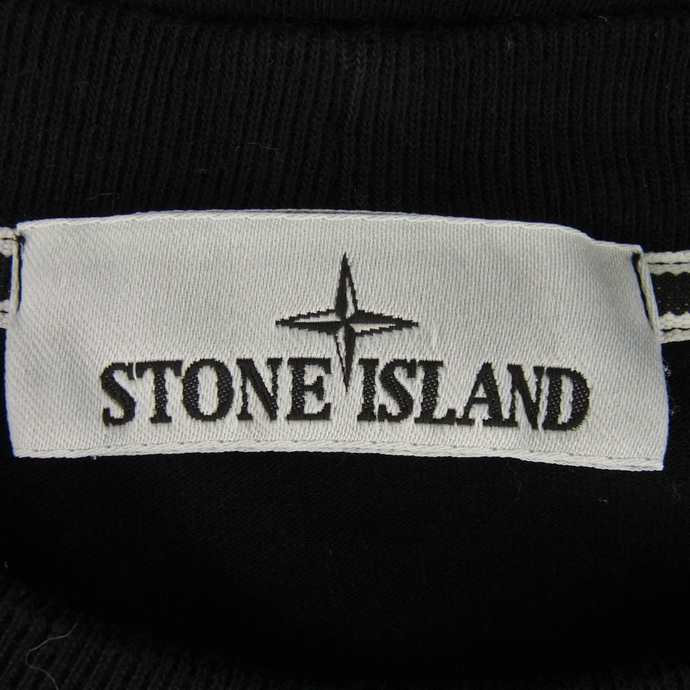 STONE ISLAND ストーンアイランド K1S152100037 S0091 ARCHIVIO ロゴ 刺繍 バックプリント 半袖 Tシャツ ブラック系 XL【中古】