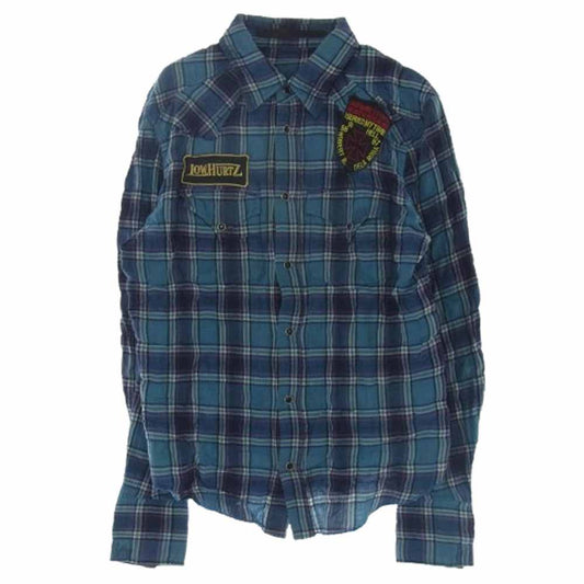 ロウハーツ ワッペン チェック 長袖 シャツ マルチカラー系 L【中古】