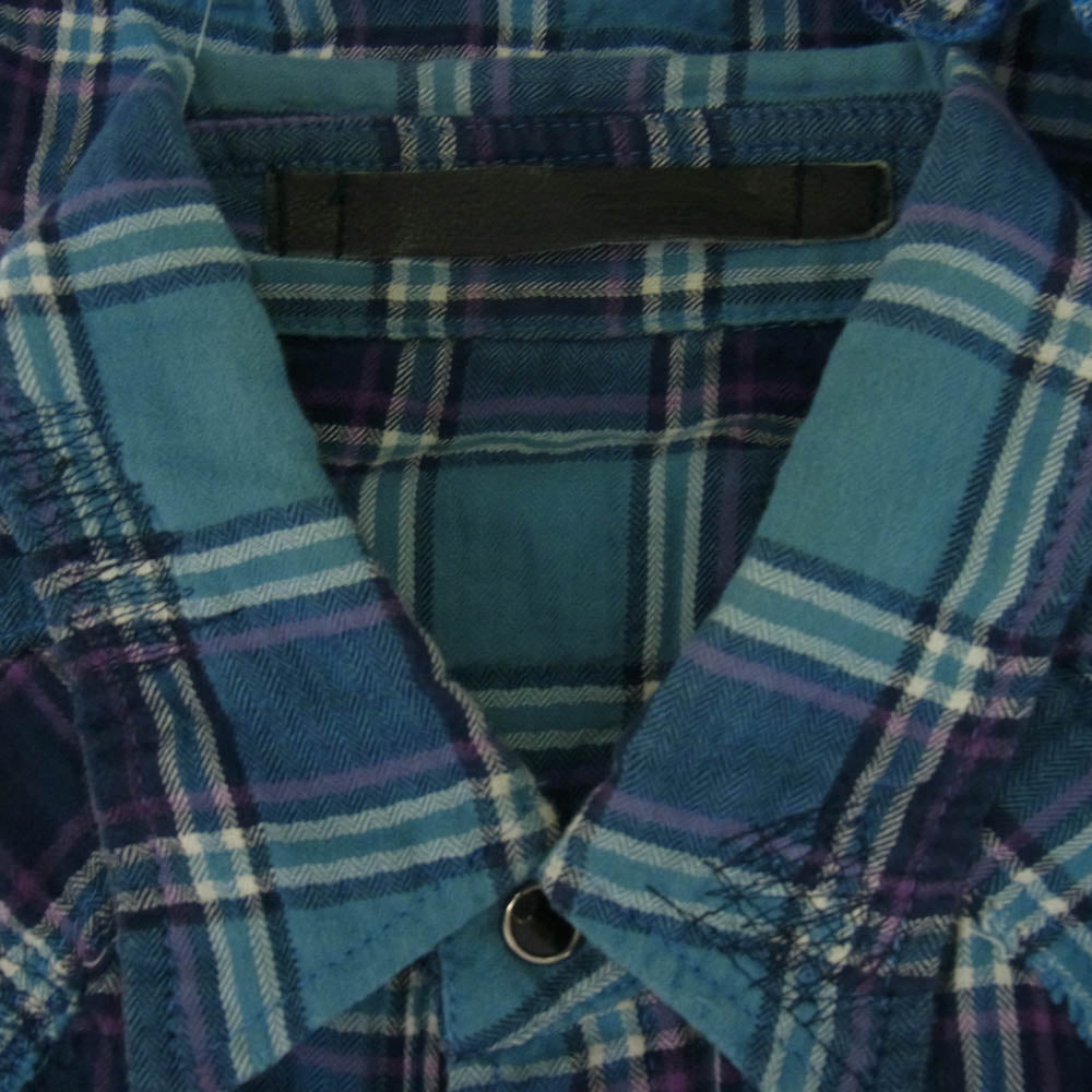 ロウハーツ ワッペン チェック 長袖 シャツ マルチカラー系 L【中古