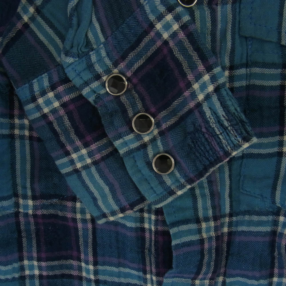 ロウハーツ ワッペン チェック 長袖 シャツ マルチカラー系 L【中古】