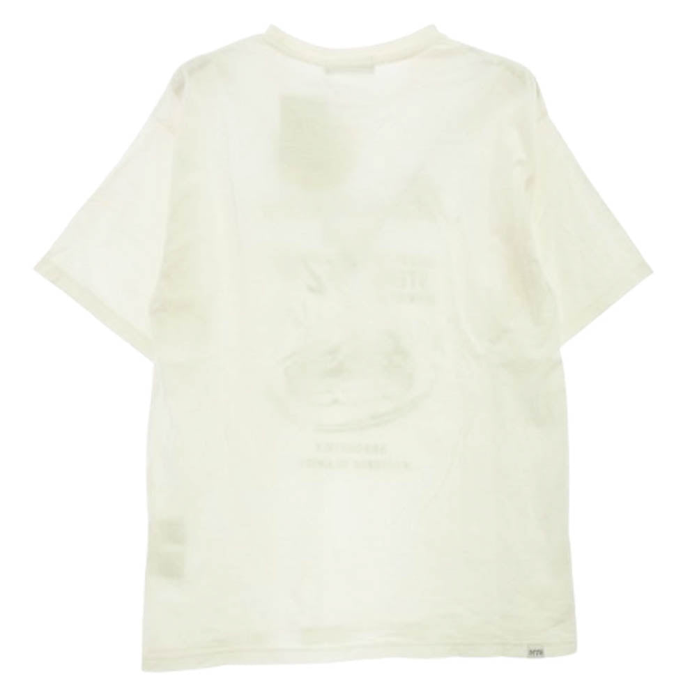 HYSTERIC GLAMOUR ヒステリックグラマー MND-HYS002 × MINEDENIM マインデニム デビル ステーキ 半袖 Tシャツ オフホワイト系 M【中古】