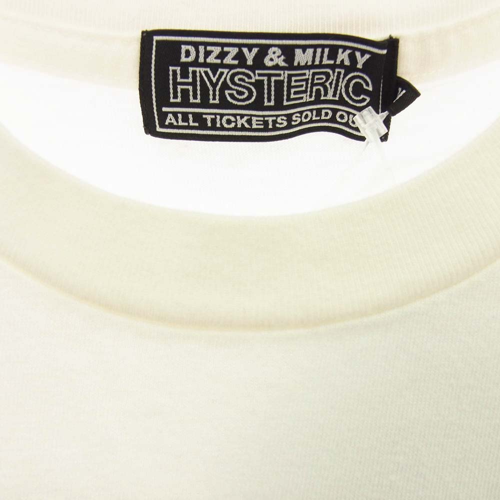 HYSTERIC GLAMOUR ヒステリックグラマー MND-HYS002 × MINEDENIM マインデニム デビル ステーキ 半袖 Tシャツ オフホワイト系 M【中古】