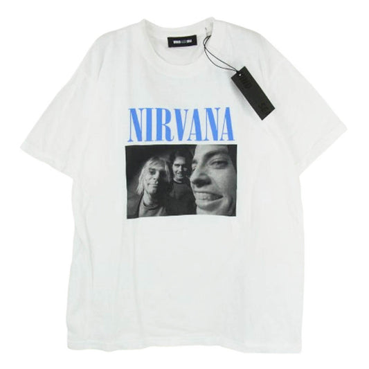 WIND AND SEA ウィンダンシー WDS-O-NVN-25-Q4-02 NIRVANA ニルヴァーナ NEVERMIND TEE 半袖 Tシャツ ホワイト系 S【美品】【中古】