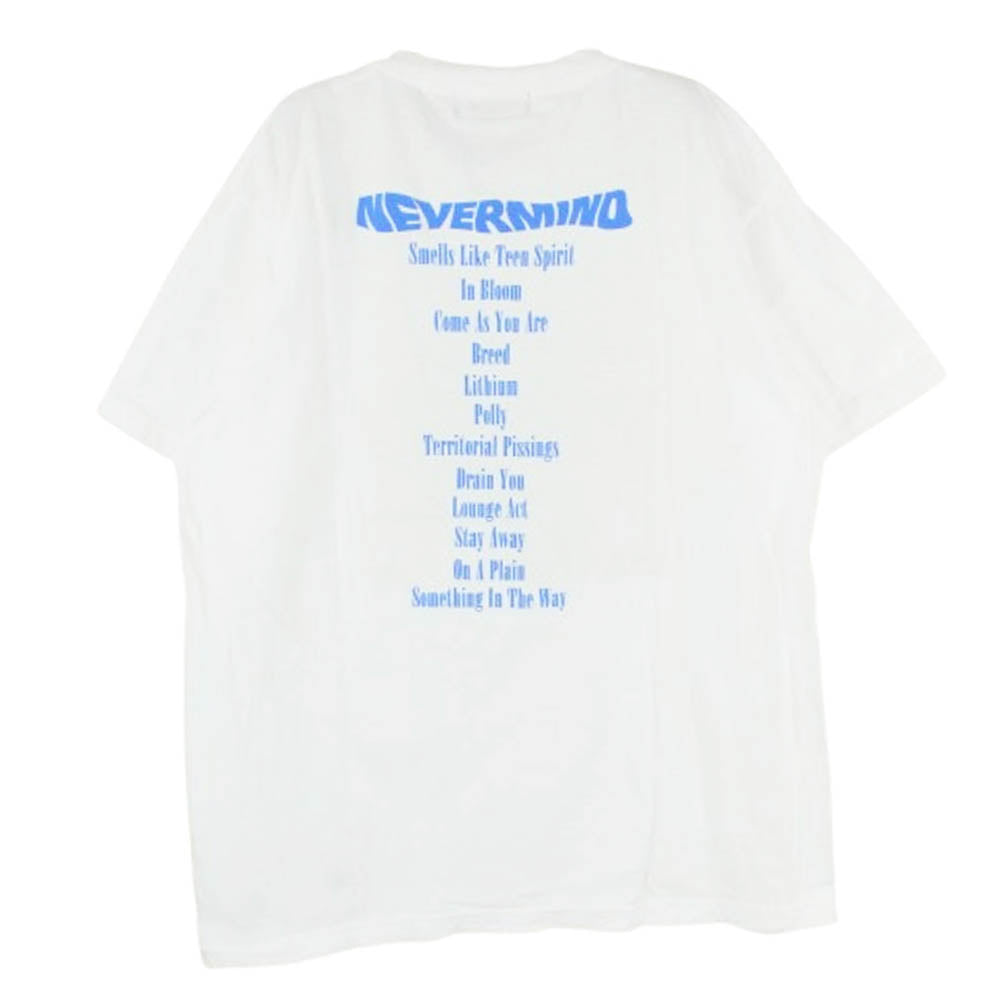 WIND AND SEA ウィンダンシー WDS-O-NVN-25-Q4-02 NIRVANA ニルヴァーナ NEVERMIND TEE 半袖 Tシャツ ホワイト系 S【美品】【中古】