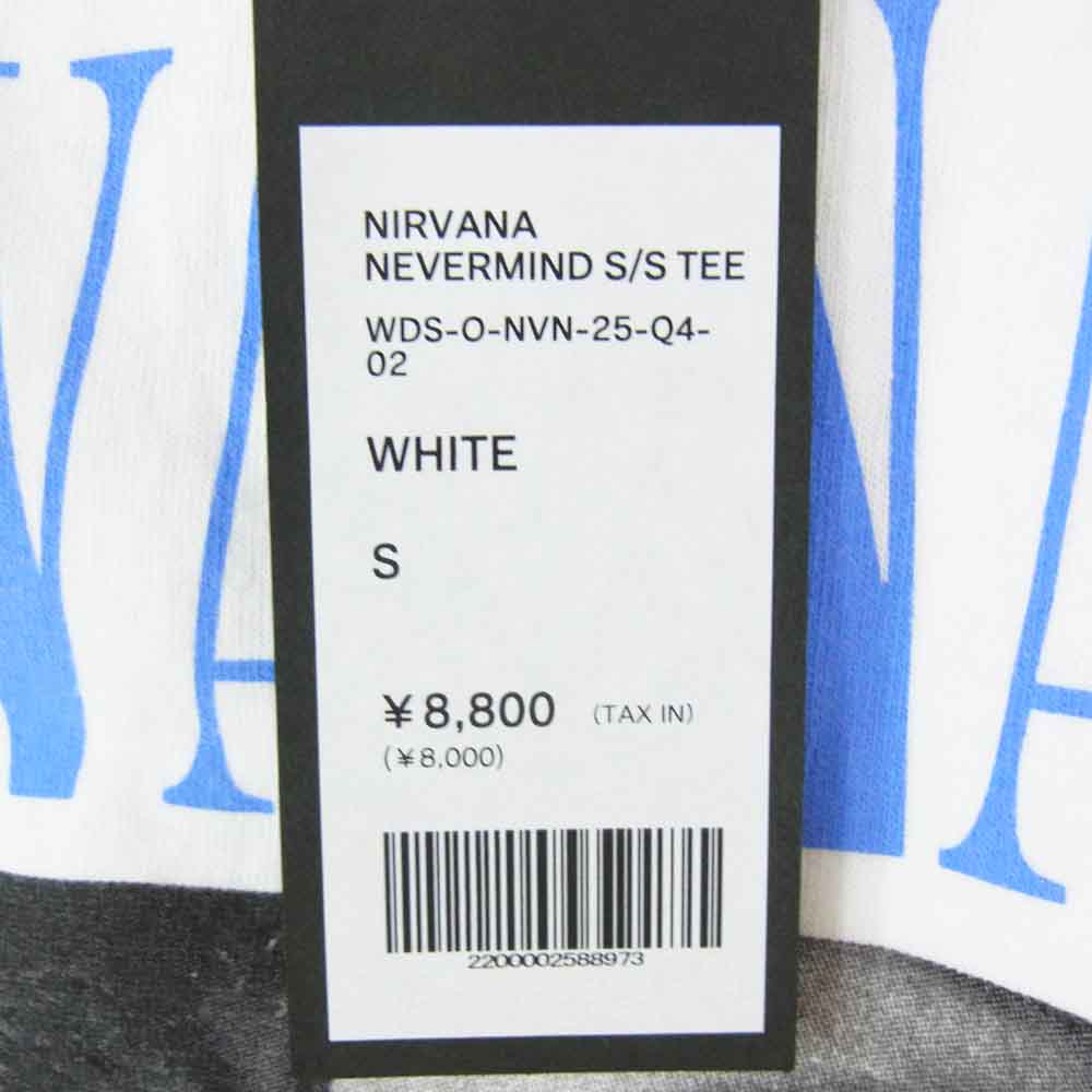 WIND AND SEA ウィンダンシー WDS-O-NVN-25-Q4-02 NIRVANA ニルヴァーナ NEVERMIND TEE 半袖 Tシャツ ホワイト系 S【美品】【中古】