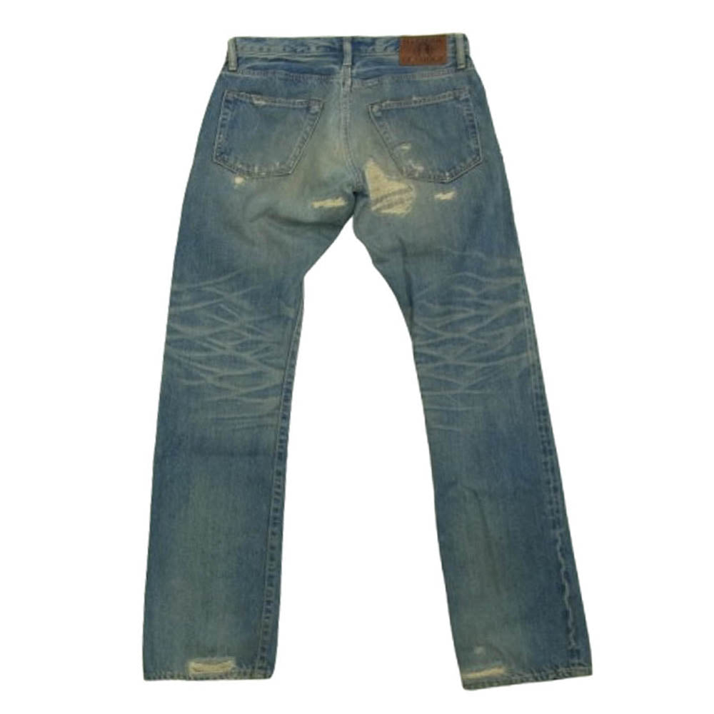 HYSTERIC GLAMOUR ヒステリックグラマー 0212AP03 SP加工 WR スタッズ ダメージ デニム パンツ インディゴブルー系【中古】